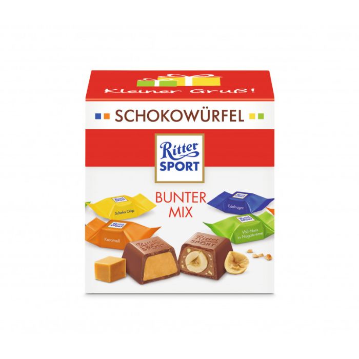 RitterSport Schokowürfel Bunter Mix 176G Box-4000417651907