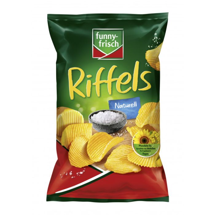 Funny-Frisch Riffels Chips Naturell 150g-4003586000347