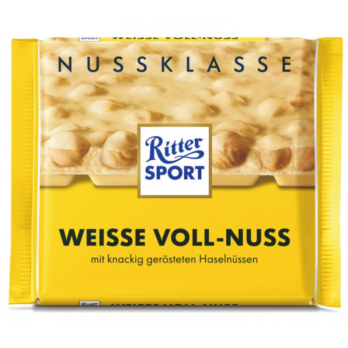 Ritter Sport Nuss-Klasse 100G Weisse Voll-Nuss Tafel-4000417701008