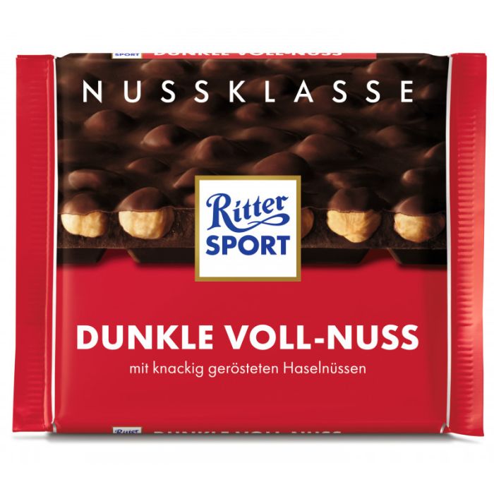 Ritter Sport Nuss-Klasse 100G Dunkle Voll-Nuss Tafel-4000417702005