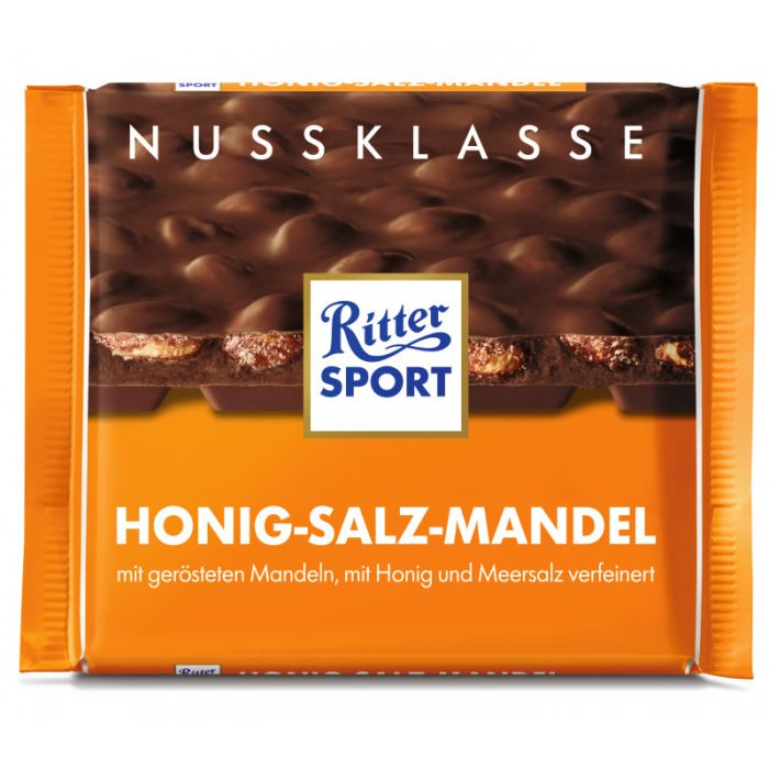 Ritter Sport Nuss-Klasse 100G Honig-Salz Mandel Tafel-4000417704009