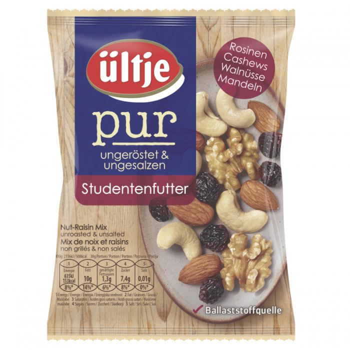 ültje pur Studentenfutter, ungeröstet & ungesalzen 150g Beutel-4004980563308