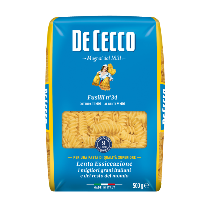 De Cecco Fusilli No. 34 à 500g-8001250120342