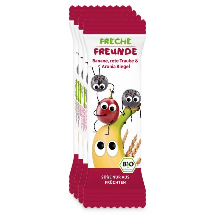 Freche Freunde Bio Riegel Banane, Rote Traube & Aronia 4x23g-4260249144316