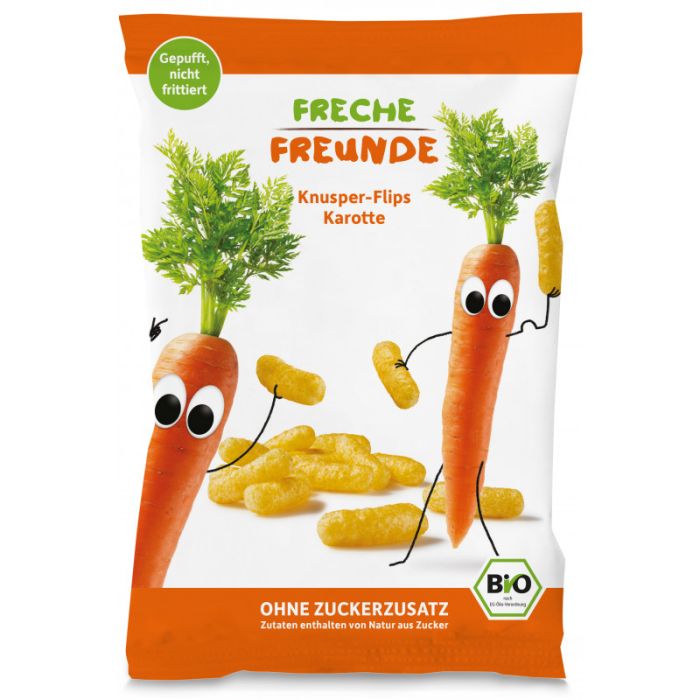 Freche Freunde Bio "Knusper-Flips Karotte" - 30 g - Ab 1 Jahr-4260618523070