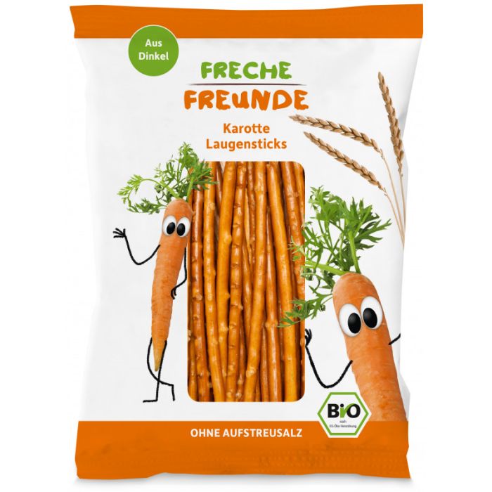 Freche Freunde Bio "Freche Laugensticks Karotte" 75g-4260249145610