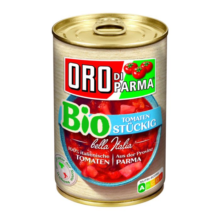 ORO di Parma BIO Stückige Tomaten, 425 ml Dose-4008100169319