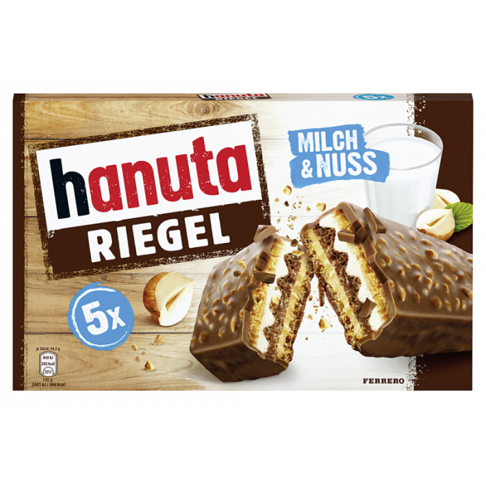 Ferrero Hanuta Riegel (5 Riegel à 34,5g)-8000500331798