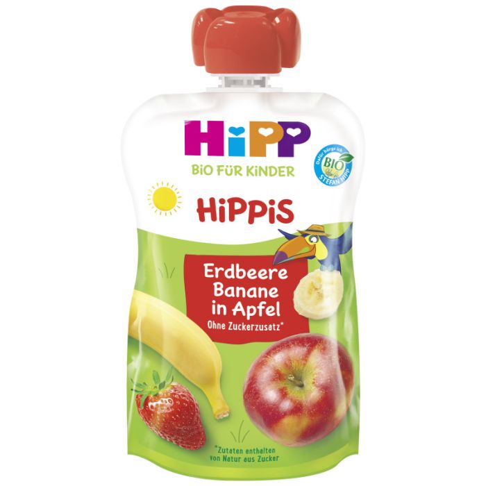 HiPP Bio für Kinder HiPPiS Erdbeere-Banane in Apfel 100g-4062300278547