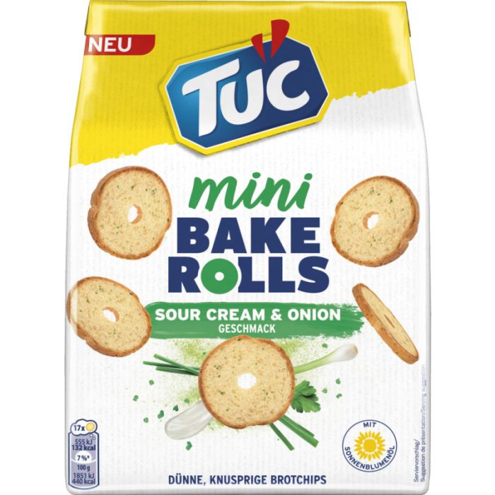 Tuc Mini Back Rolls Cream & Onion 150g-5201360660575