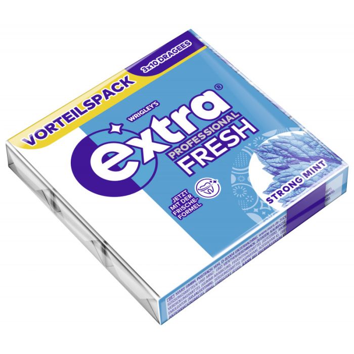 Wrigley's EXTRA® PROFESSIONAL Fresh Multipack Strong Mint (3x10) Dragees-4009900544368