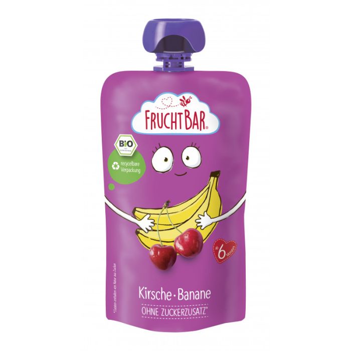 FruchtBar Bio-Fruchtpüree Kirsche, Banane 120g-4260133231870