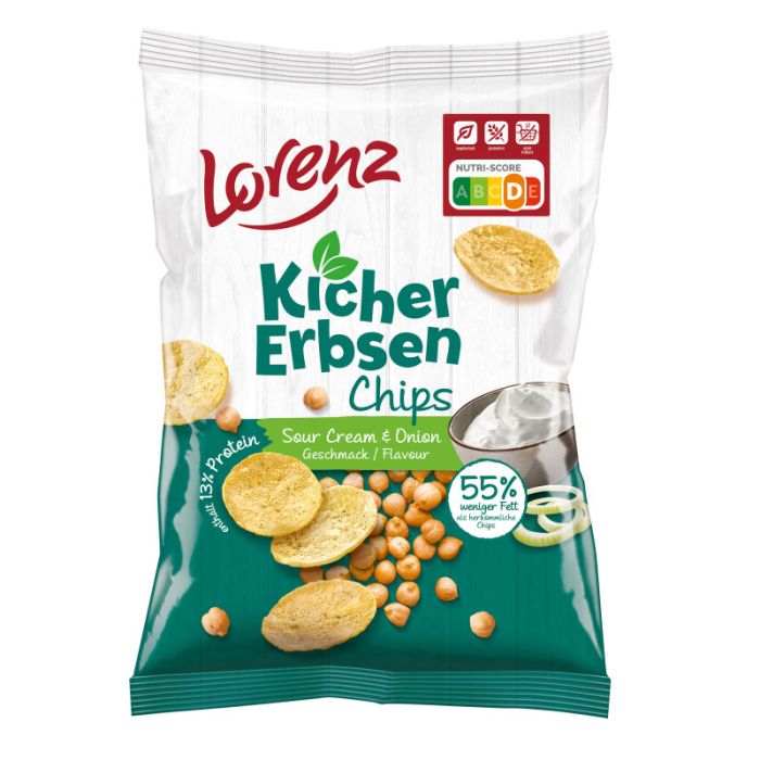 Lorenz Kichererbsenchips Sour Cream & Onion 85g-4018077242397