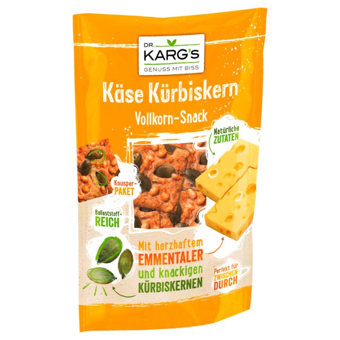 Dr. Karg's Käse Kürbis Snack Knäckebrot, 110g-4033634030514