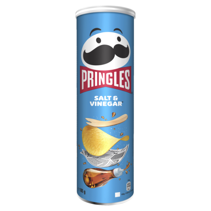 Pringles Salt & Vinegar 185g-5053990167531