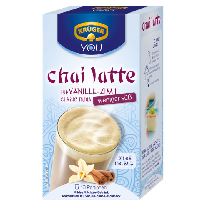 Krüger Chai Latte Vanille Zimt weniger Süß 140g-4052700085722