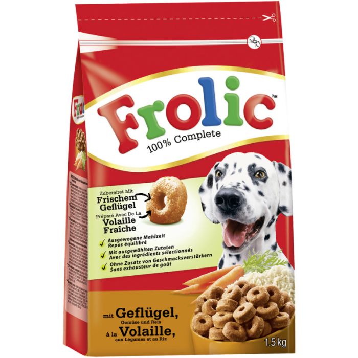 FROLIC Beutel mit Geflügel, Gemüse und Reis 1,5kg-4008429033810