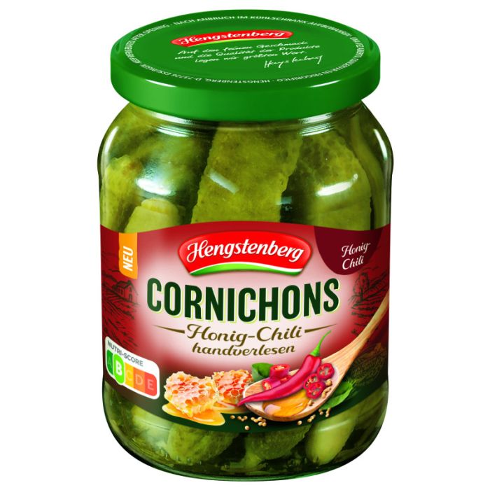 Hengstenberg Cornichons Honig-Chili 370ml-4008100142596