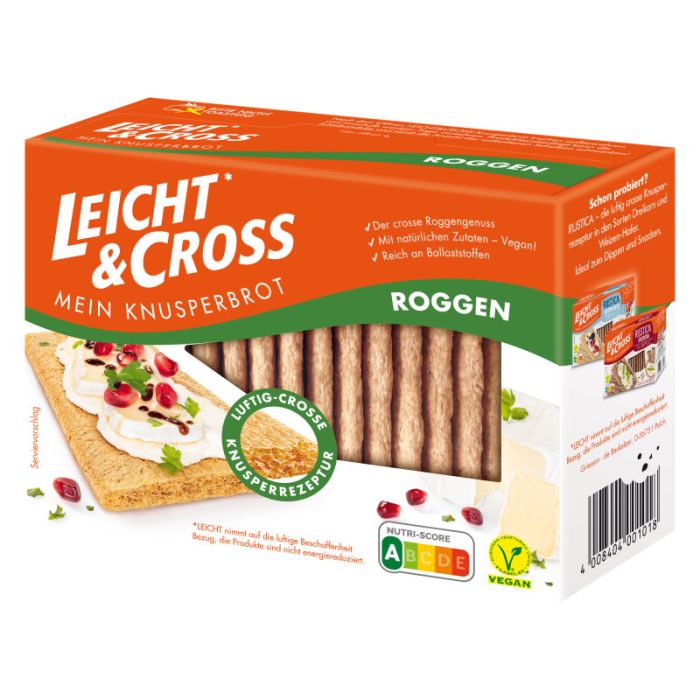 Leicht & Cross Knusperbrot Roggen 125g-4008404001018