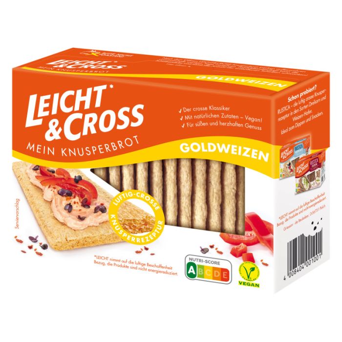 Leicht & Cross Knusperbrot Goldweizen 125g-4008404001001