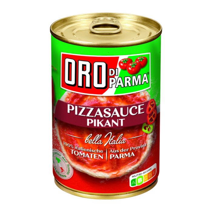 Oro di Parma Pizza Sauce pikant, 425 ml Dose 400g-4008100168237