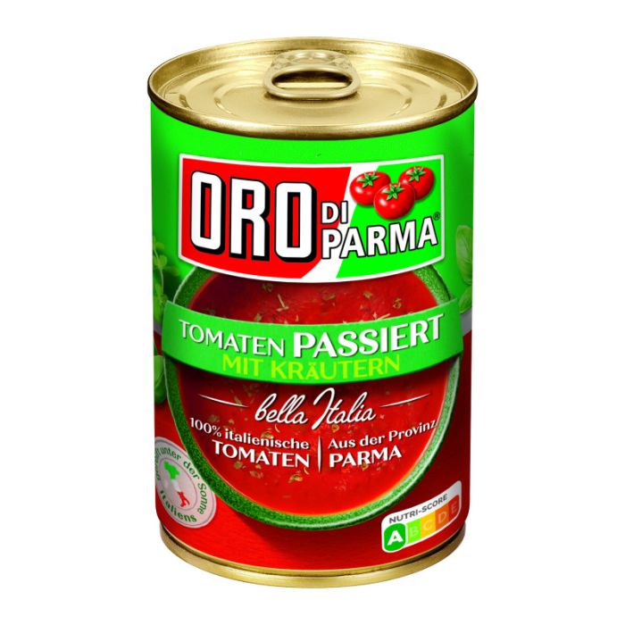 ORO di Parma passierte Tomaten mit Kräutern, 425 ml Dose 400g-4008100168497