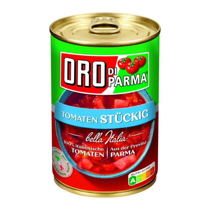 Oro di Parma stückige, geschälte Tomate, 425 ml Dose 400g-40081236