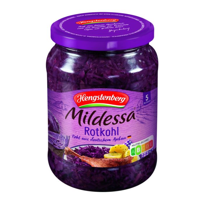 Hengstenberg Mildessa Rotkohl 720 ML GLAS-4008100173460