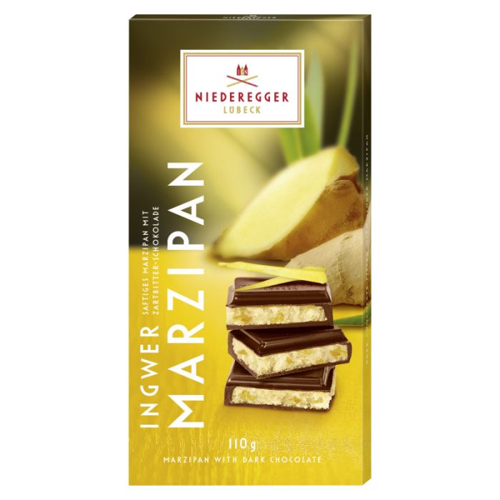 Niederegger Marzipan Tafel-Schokolade Ingwer Zartbitter 110g-4000161060161