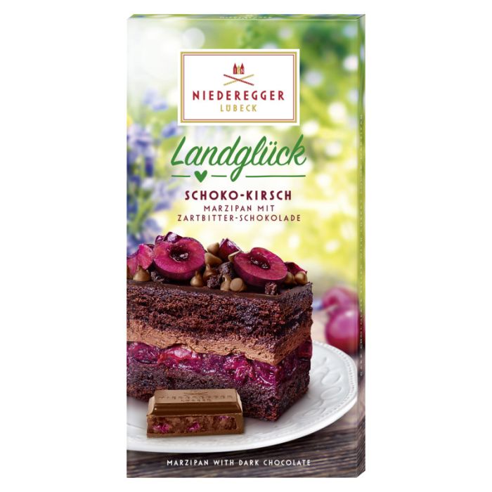 Niederegger Marzipan Tafel-Schokolade Schoko-Kirsch "Landglück" 110g-4000161060918