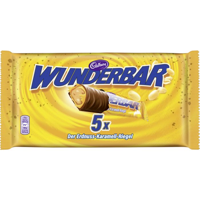 Cadbury Wunderbar Erdnuss 5x37g = 185g-7622201790509