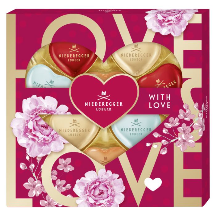 Niederegger Meisterselektion Herzen »With love« 125g-4000161200925