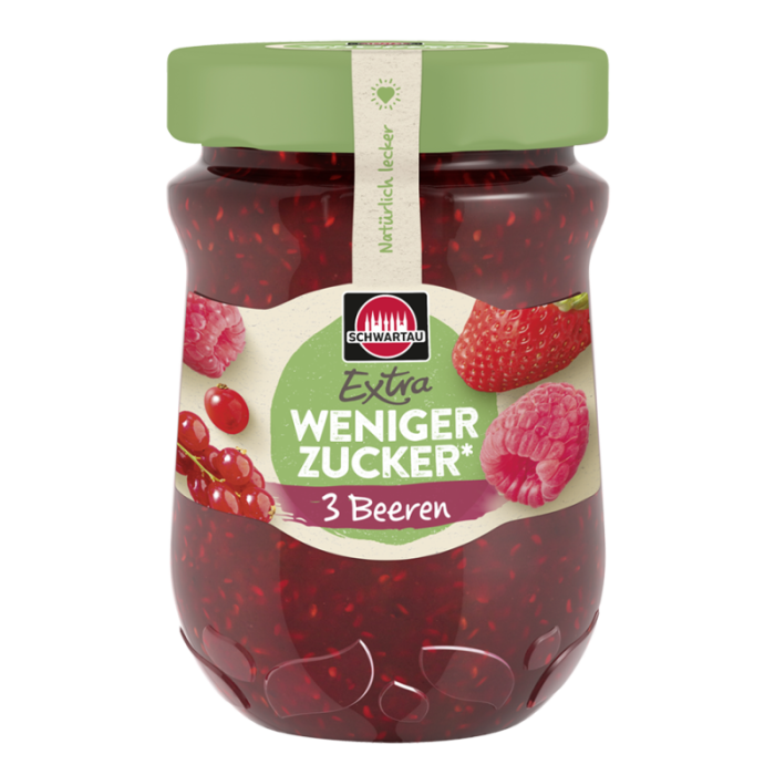 Schwartau Weniger Zucker 3 Beeren 300g-4011800845513