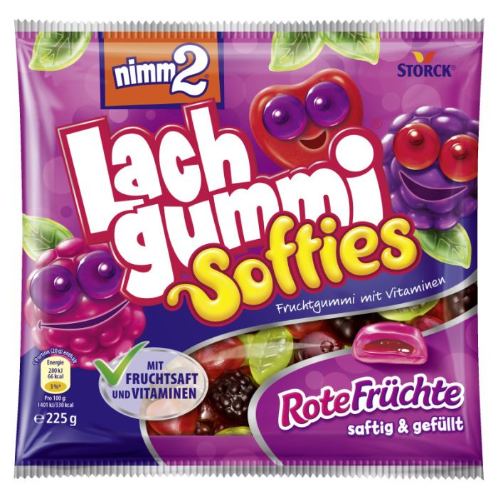 nimm2 Lachgummi Softies Rote Früchte 225g-4014400922493