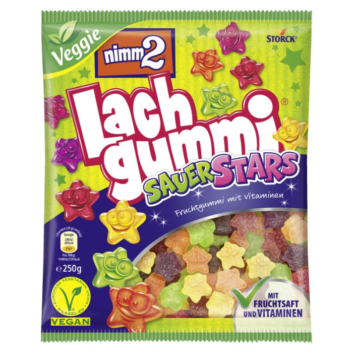 nimm2 Lachgummi Sauer Stars 250g-4014400931914