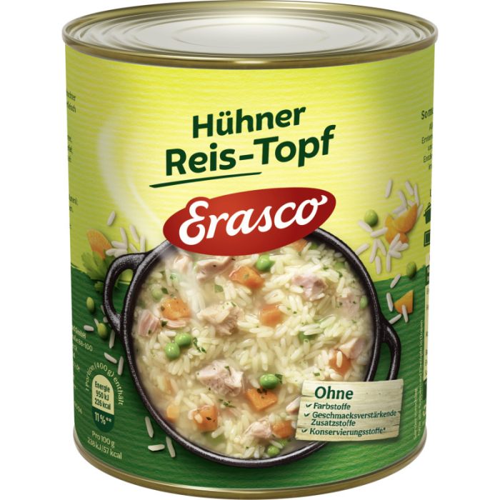 Erasco Hühner-Reis-Topf 800g-4037300104356