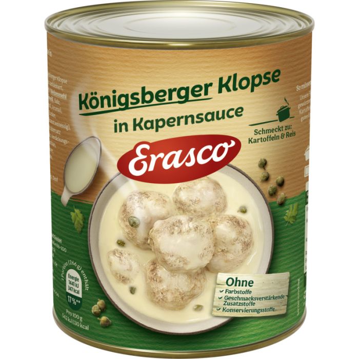 Erasco Könisberger Klopse in Kapernsauce 800g-4037300104455