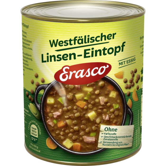 Erasco Westfälischer Linsen-Eintopf mit Essig 800g-4037300108231