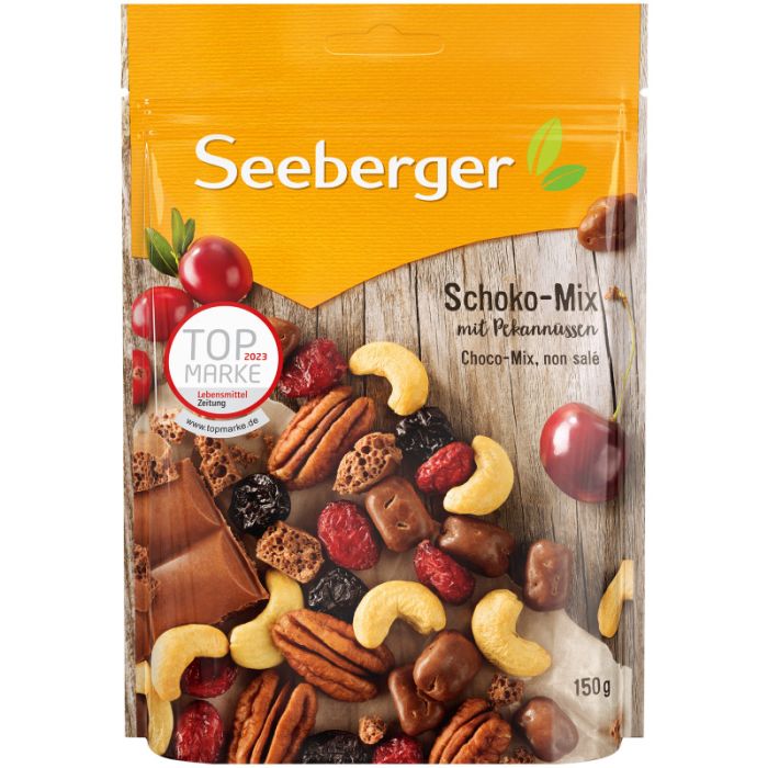 Seeberger Schoko-Mix mit Pekannüssen 150g-4008258157008