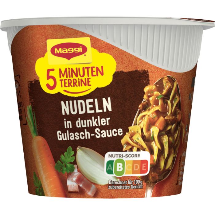 MAGGI 5 MINUTEN TERRINE Nudeln in dunkler Gulaschsauce 60g-7613287129703