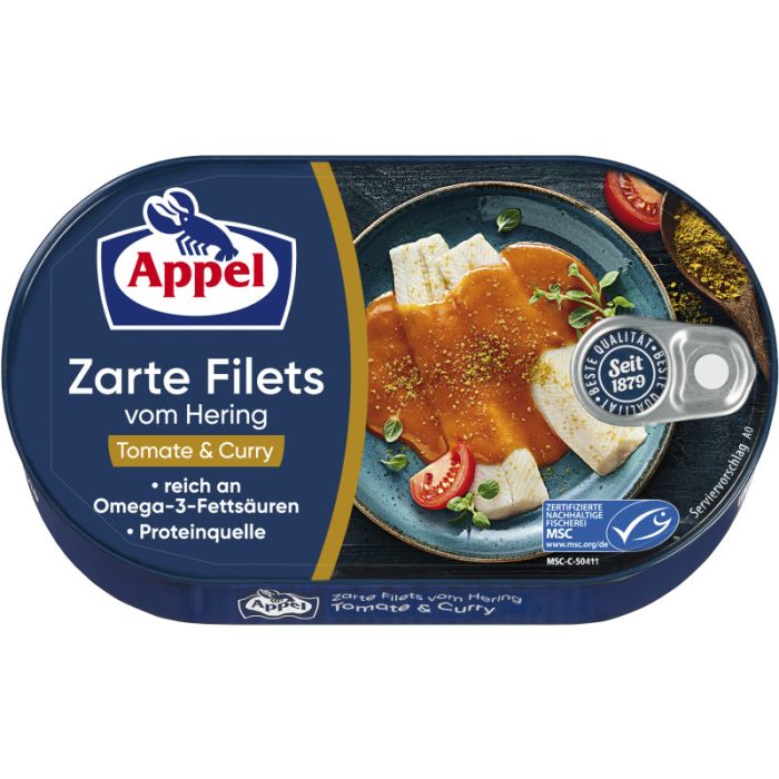 Appel MSC Heringsfilets Tomate & Curry 200g-4020500922103