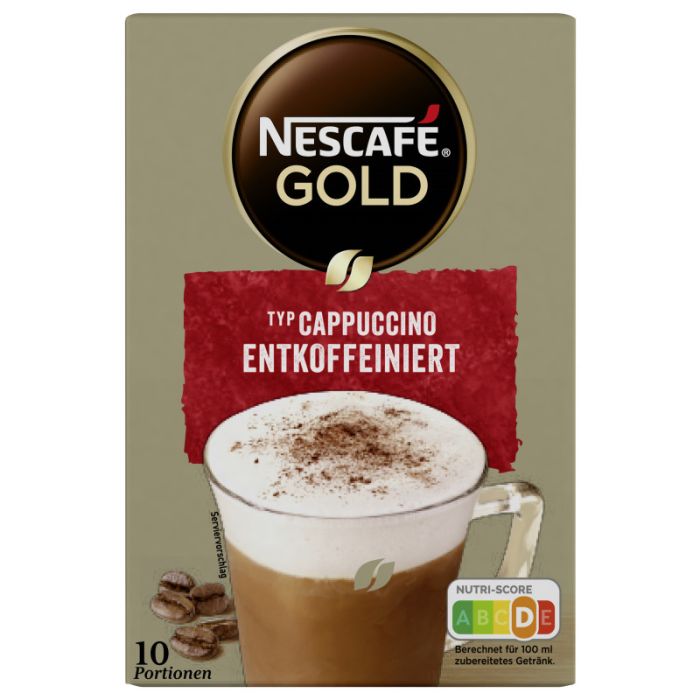 NESCAFE GOLD Typ Cappuccino Entkoffeiniert (10x12,5g) 125g-5011546460451