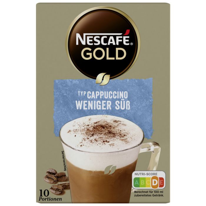 NESCAFE GOLD Typ Cappuccino Weniger Süss (10x12,5g) 125g-5011546460437