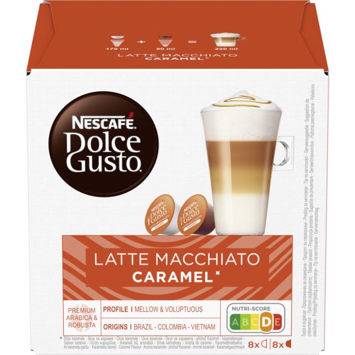 NESCAFE DOLCE GUSTO Latte Macchiato Caramel 16 Kapseln 145,6g-7613037788884