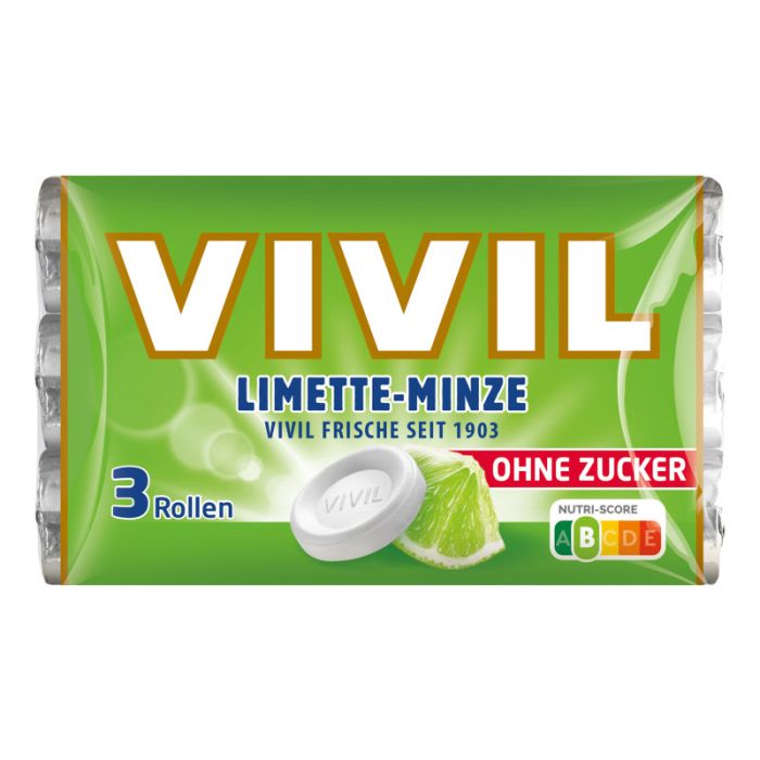 Vivil Limette Minze ohne Zucker (3er) 84g-4020400899178