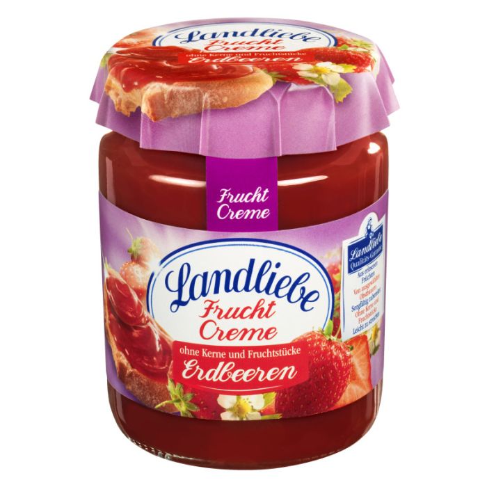 Landliebe Fruchtcreme, 200g Erdbeere,  fein passiert-4002575475142