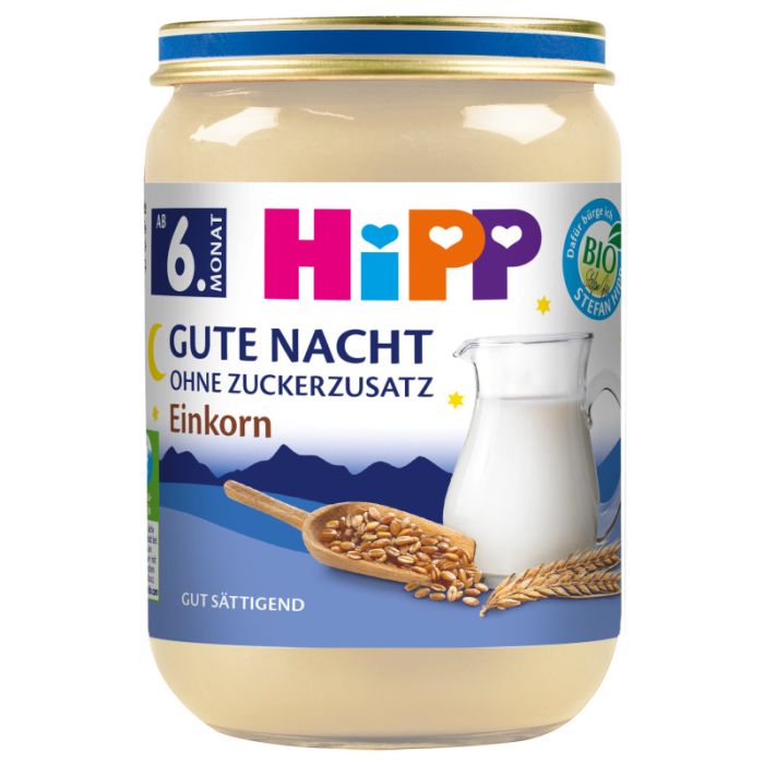 HiPP Gute Nacht Brei: Einkorn - ohne Zuckerzusatz, 190g-4062300384583