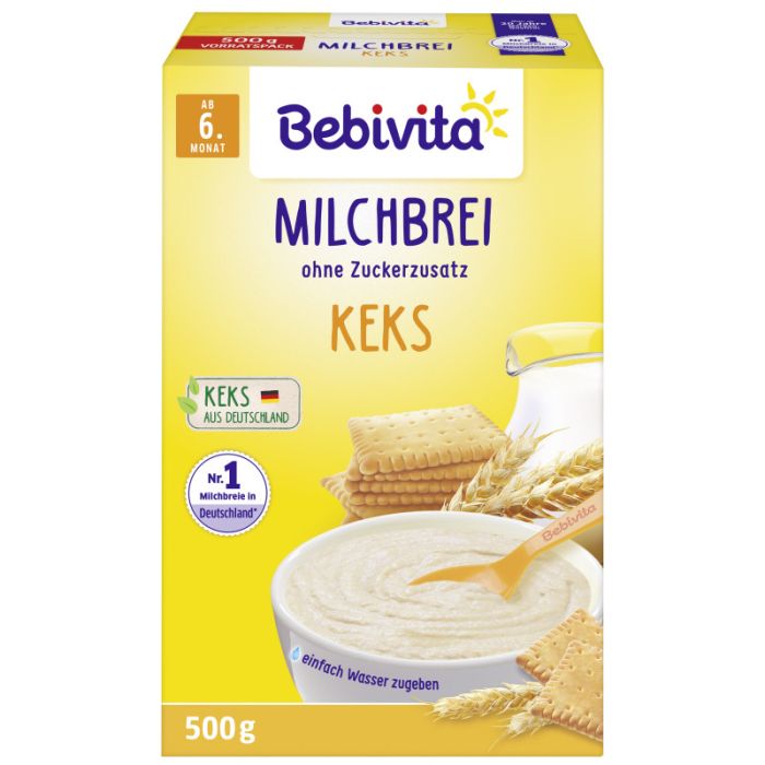 Bebivita Milchbreie ohne Zuckerzusatz Milchbrei Keks 500g-4018852030201