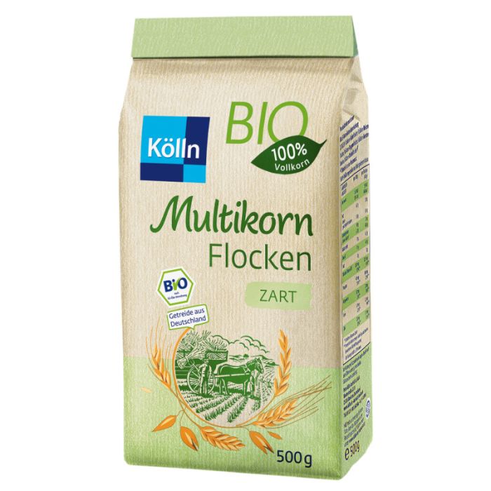 Kölln Bio Multikorn-Flocken zart 500g - 100 % Vollkorn-4000540000481