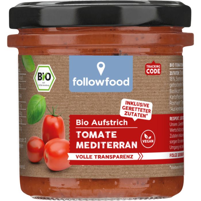 followfood Bio Tomatenaufstrich mit Kräutern 135g-4260655550220